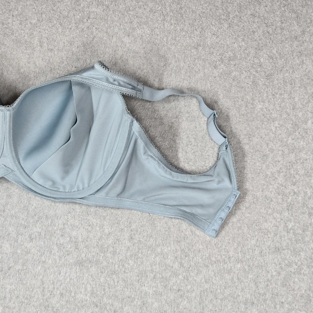 Wacoal Women Bra 38DDD Blue T Shirt Underwired Strap Adjustable